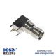 pcb板电子连接器方形5引脚母头弯角穿墙式tnc连接器