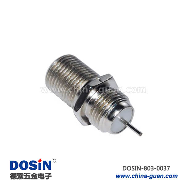 803-0037 有线电视线连接器F头直式穿墙母头射频同轴RF