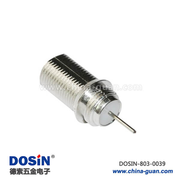 803-0039 有线电视母头接线F型直式RF射频同轴连接器接线