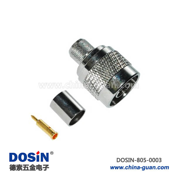 rg58电缆射频同轴N型连接器直式公头压接式线缆 rg58电缆射频同轴N型连接器直式公头压接式线缆