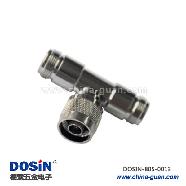 同轴射频线转接头T型n型公头转两个n型母头 同轴射频线转接头T型n型公头转两个n型母头
