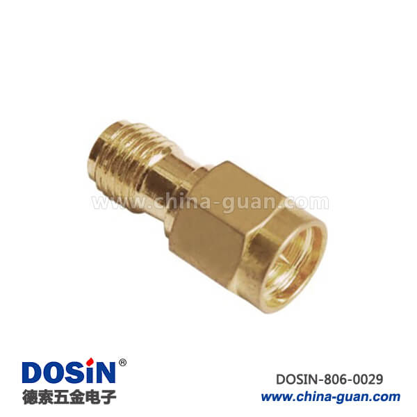 同轴连接器东莞直式镀金sma公头转sma母头 同轴连接器东莞直式镀金sma公头转sma母头
