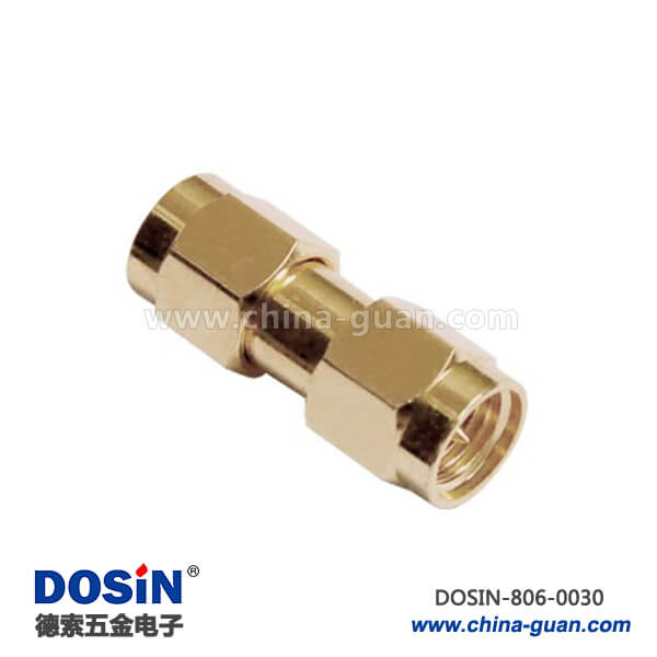 连接器公头sma转sma公头RF射频同轴直式镀金头 连接器公头sma转sma公头RF射频同轴直式镀金头