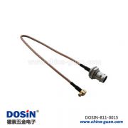 811-0015 bnc弯母头穿墙rg316射频同轴线材接mcx