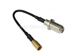 f穿墙母头rg174射频同轴线材接smb公头