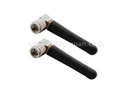 无线gsm外置天线黑色外壳接n型公头弯式连接器