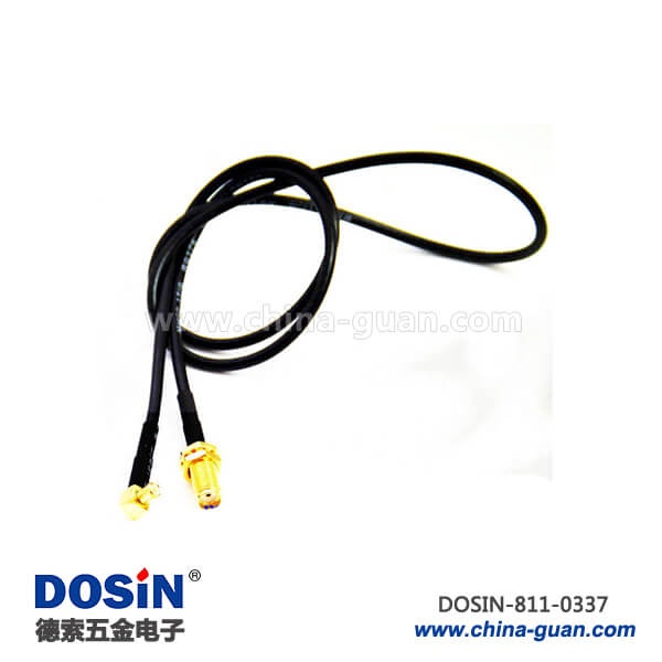 811-0337 rg174同轴电缆MCX镀金公头接SMA母头