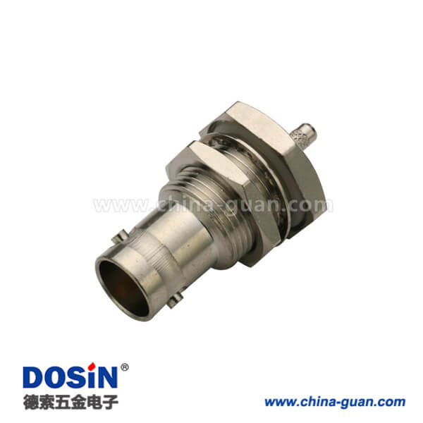 DOSIN-801-1020 bnc母头焊线式防水穿墙直式射频同轴电缆连接器