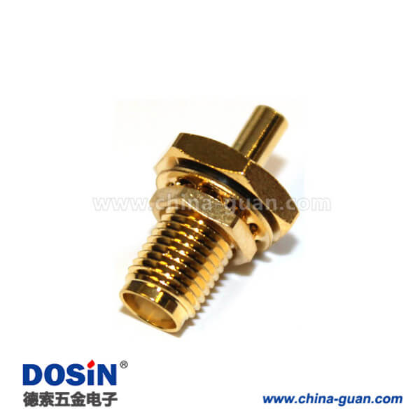 DOSIN-806-1006 sma直式穿墙焊接母头防水同轴连接器线缆UT085