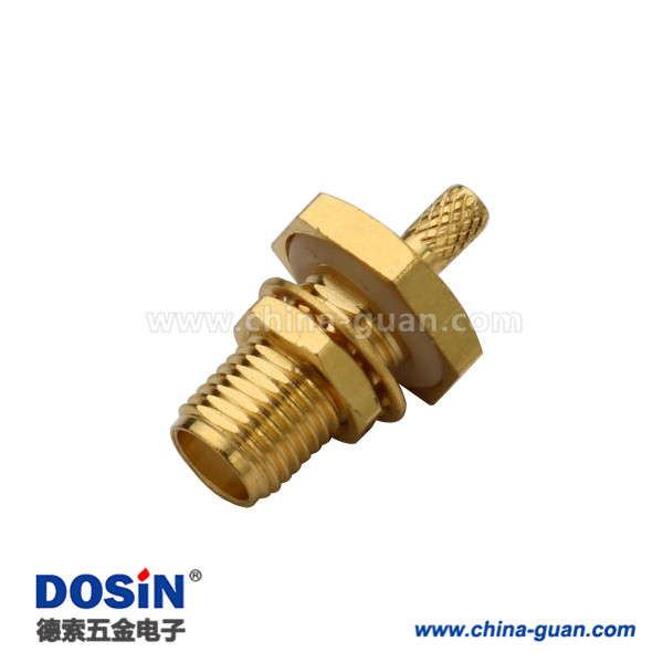 DOSIN-806-1014 SMA母头穿墙防水射频同轴电缆接头RG316直式