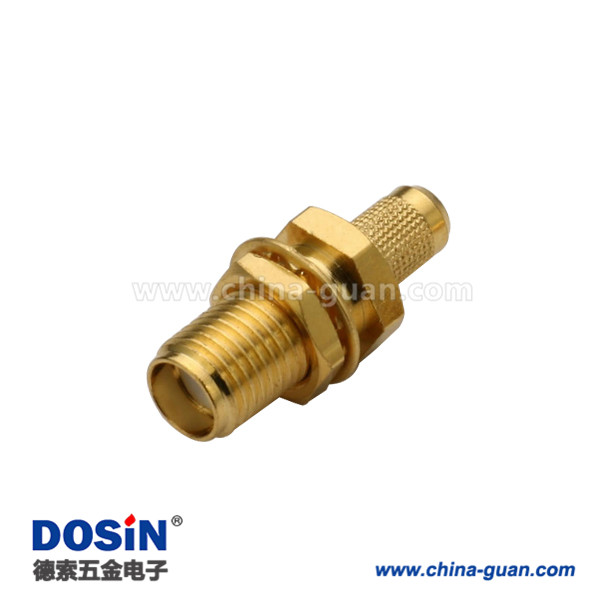 DOSIN-806-1016 sma穿墙母头 同轴线缆直式压接式接线RG440, 223