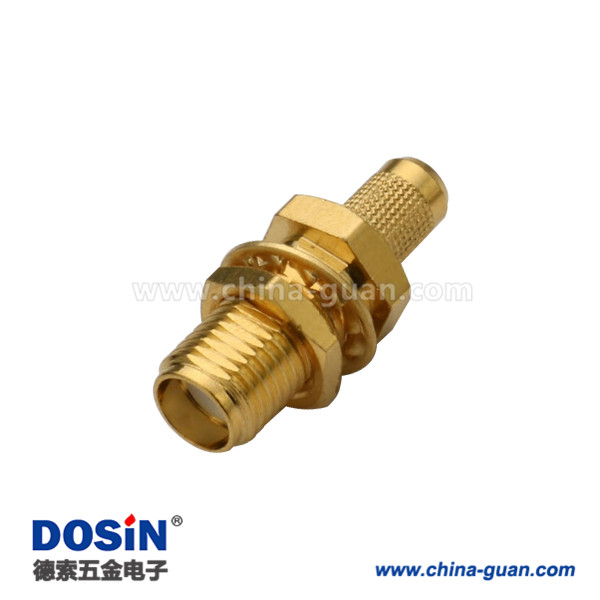 DOSIN-806-1018 sma反极性插座直式穿墙同轴线缆RG400