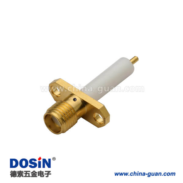 DOSIN-806-1029 sma标准母头小型2孔法兰盘同轴连接器面板安装