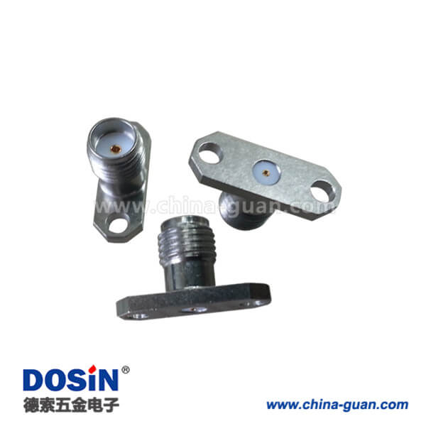 DOSIN-806-1033 SMA射频同轴连接器直式母头2孔法兰面板安装