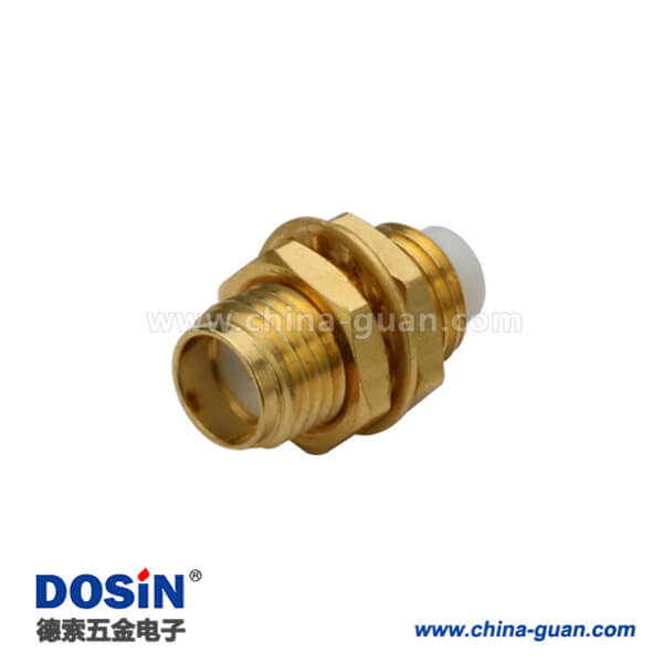 DOSIN-806-1051 SMA穿墙连接器面板安装有线电视线直通头母头射频同轴
