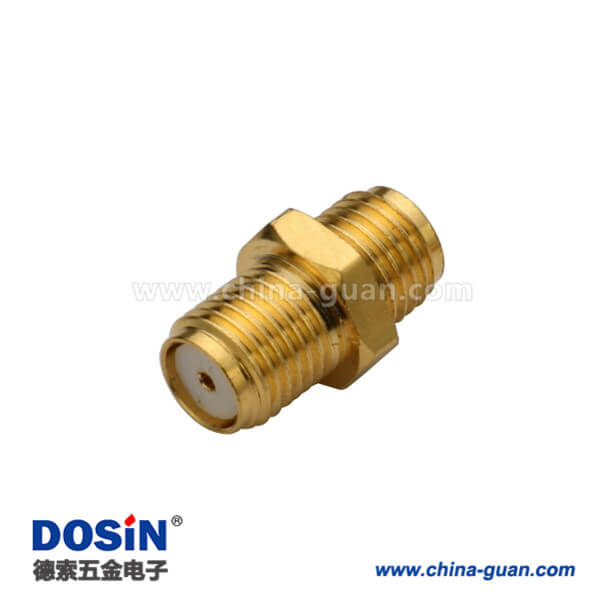 DOSIN-806-1053 SMA镀金直式母头转母头穿墙式面板安装电视线SMA接头