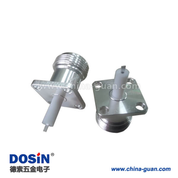 DOSIN-805-1044 n头母头有线电视连接头4孔法兰盘方板连接器