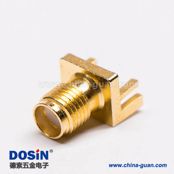 DOSIN-806-0266 SMA连接器180度板端SMA母接头边缘卡板