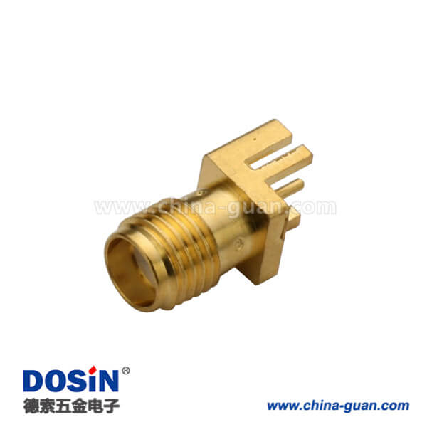 DOSIN-806-1072 SMA母头直式接1.60mm电路板连接器PCB边缘表贴镀金