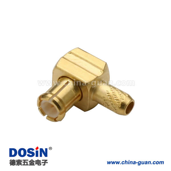 DOSIN-809-1014 mcx弯式压接式公头连接器接视频线RG178