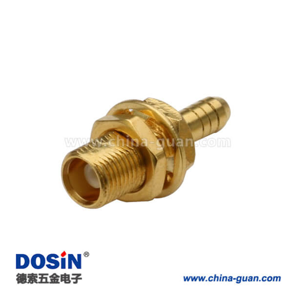 DOSIN-809-1018 mcx连接器母头直式穿墙压接式同轴电缆的接头RG316