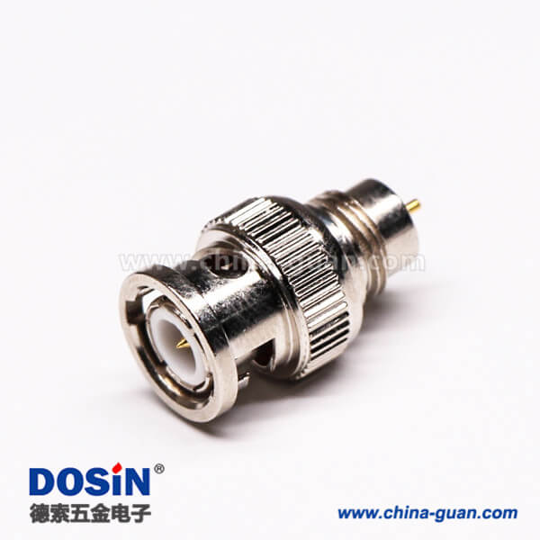 1 bnc同轴连接器公头压铸成型直式带花纹接线