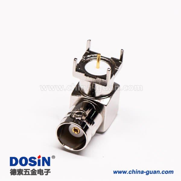 4 bnc 连接器 90度母头插孔接PCB板接头