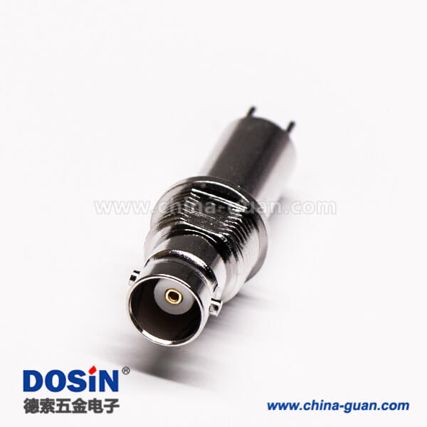 5 bnc接头pcb封装母头直式加长插孔板装