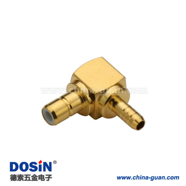 626-0219 smb连接器母头有线电视连接头弯式压接式线缆RG316