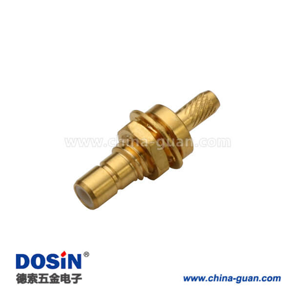 626-0221 smb母头镀金穿墙直式有线电视接头同轴电缆RG316