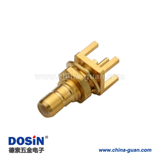 626-0234 smb母头镀金穿墙接pcb板连接器
