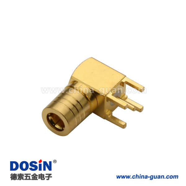 626-0236 弯插smb公头接pcb板连接器镀金