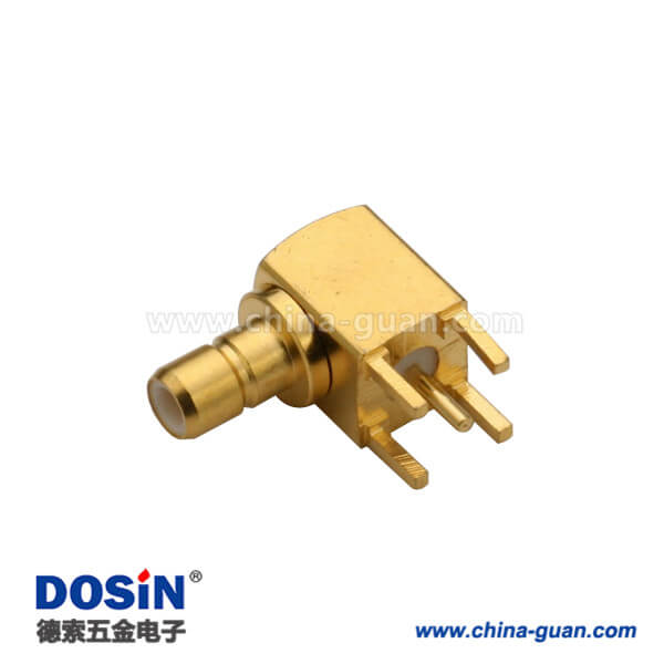 626-0237 smb弯插镀金母头接pcb板电子连接器