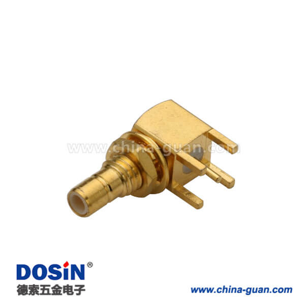626-0238 smb连接器母头弯式射频同轴连接器接pcb板穿墙式