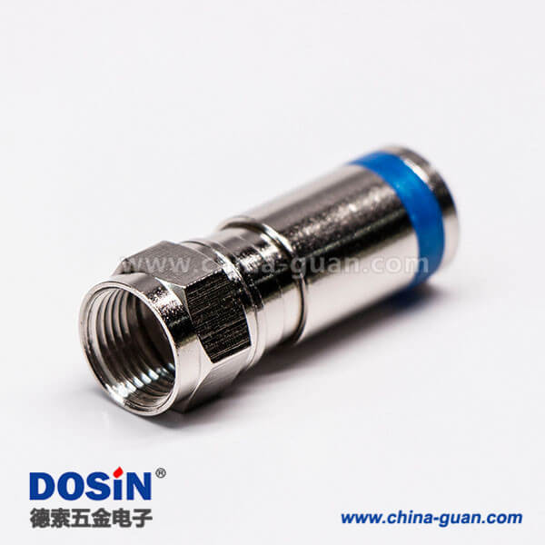 DOSIN-803-0050 优质挤压式F公头接RG6同轴线缆