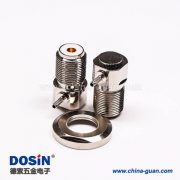 1 uhf接头弯式母头金针前锁穿墙板端连接器