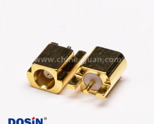 1-2 贴片mcx射频接头母头直式镀金接PCB板