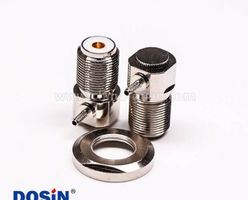 1 uhf接头弯式母头金针前锁穿墙板端连接器