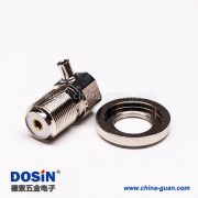 10 uhf弯式接头母头前锁板端穿墙UHF-SL16-KW33