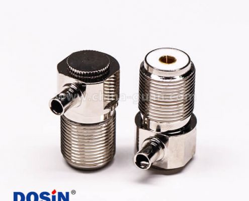 10-3 uhf弯式接头母头前锁板端穿墙UHF-SL16-KW33