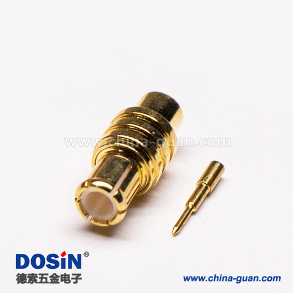 10 MCX插头180度直式公头接线焊接