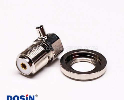 10 uhf弯式接头母头前锁板端穿墙UHF-SL16-KW33