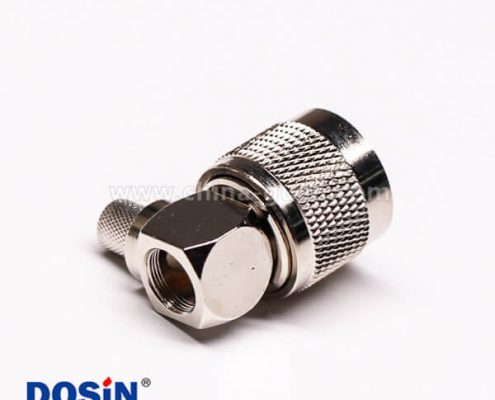 11-1 uhf射频同轴连接器UHF-C-JW-5公头弯式压接线端