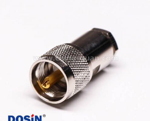 12 同轴电缆UHF接头公头直式金针螺母锁紧