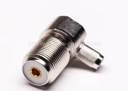 uhf 连接器前穿墙弯式压接母头接线
