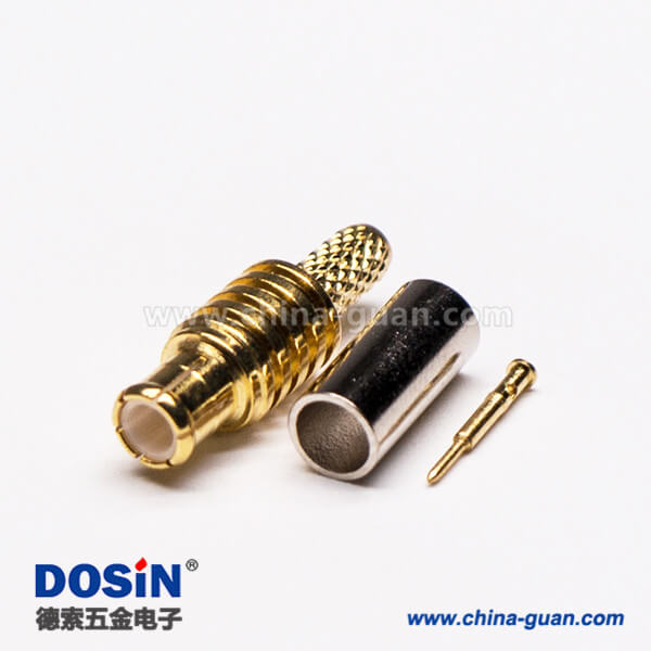 2 MCX接头直式公头同轴电缆线压接