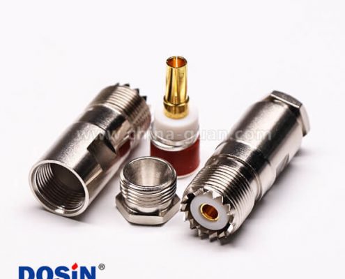 20-4 uhf同轴线缆UHF-K5直式母头螺母锁紧