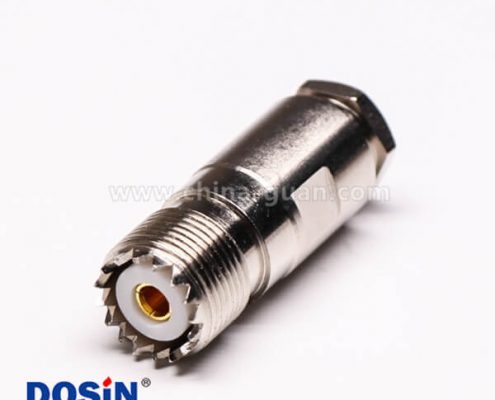 20 uhf同轴线缆UHF-K5直式母头螺母锁紧