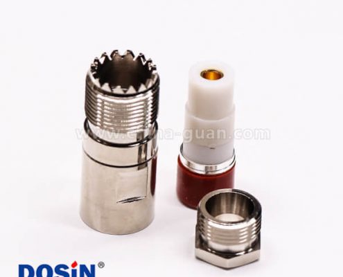 26-2 uhf同轴连接器UHF-K27直式螺母锁紧接线