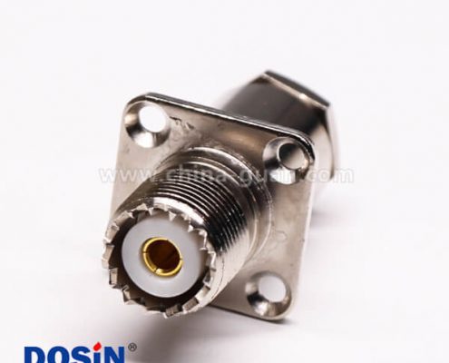 27 uhf法兰连接器母头直式螺母锁紧UHF-SL16-KF9